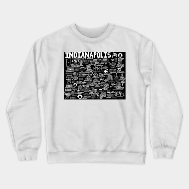 Indianapolis Indiana Crewneck Sweatshirt by fiberandgloss